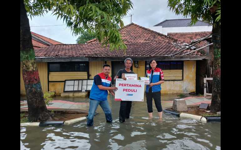 Pertamina Kembali Salurkan Bantuan Banjir di Beberapa Wilayah Utara Jawa Tengah
