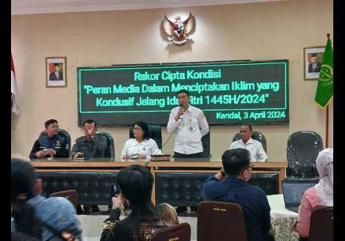 Gandeng Kejari Kendal dan Wartawan, Kesbangpol Gelar Rakor Cipta Kondisi Jelang Idul Fitri 1445 H