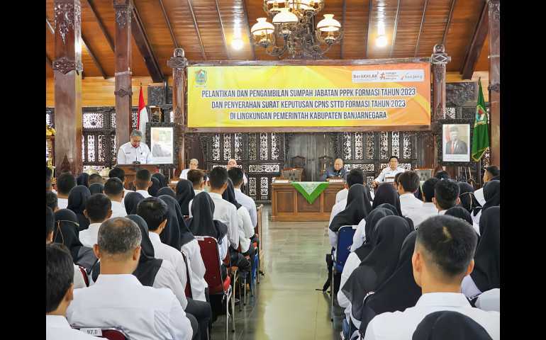 Bank Jateng Fasilitasi Kegiatan Pelantikan Dan Pengambilan Sumpah 587 PPPK Kabupaten Banjarnegara