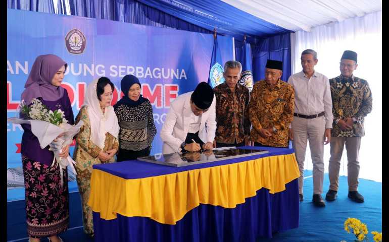 Rektor UNDIP Meresmikan Muladi Dome, Gedung Serba Guna Terbesar di Jawa Tengah