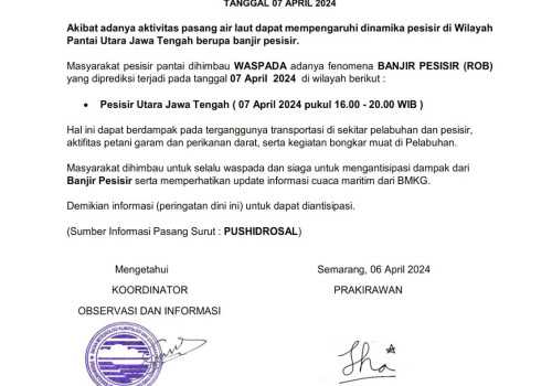 Masyarakat Dihimbau Waspada Fenomena Supermoon dan Rob Jelang Idul Fitri