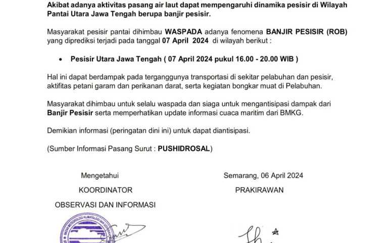 Masyarakat Dihimbau Waspada Fenomena Supermoon dan Rob Jelang Idul Fitri