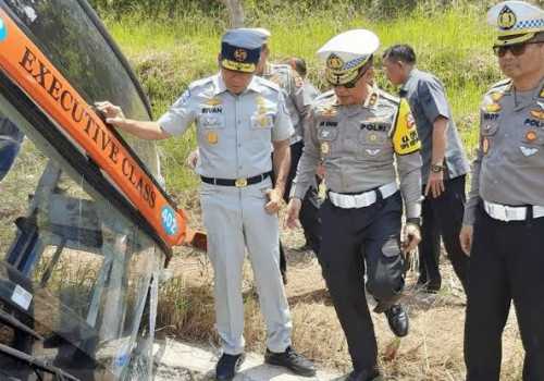 Polisi Tetapkan Sopir Bus Rosalia Tersangka Kecelakaan di Tol Batang-Semarang