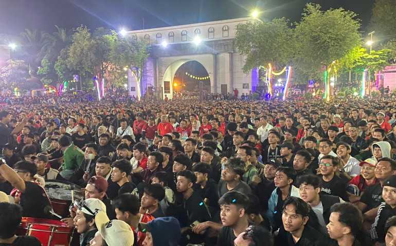 Selenggarakan Nobar Timnas U-23 Lagi, Pemkot Semarang Siapkan Tiga Layar LED Videotron