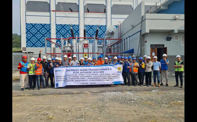Dukung Transisi Energi, PLN Sukses Lakukan Energize Main Transfomer PLTA Jatigede