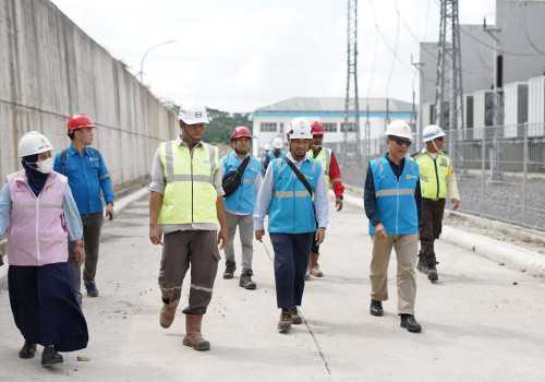 Komitmen Tinggi Terhadap K3, Manajemen PLN Inspeksi Lapangan ke Proyek GITET 500 kV Ampel Boyolali