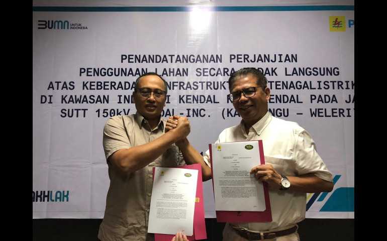 PLN dan PT United Power Tandatangani Perjanjian Penggunaan Lahan Secara Tidak Langsung di Kawasan Industri Kendal