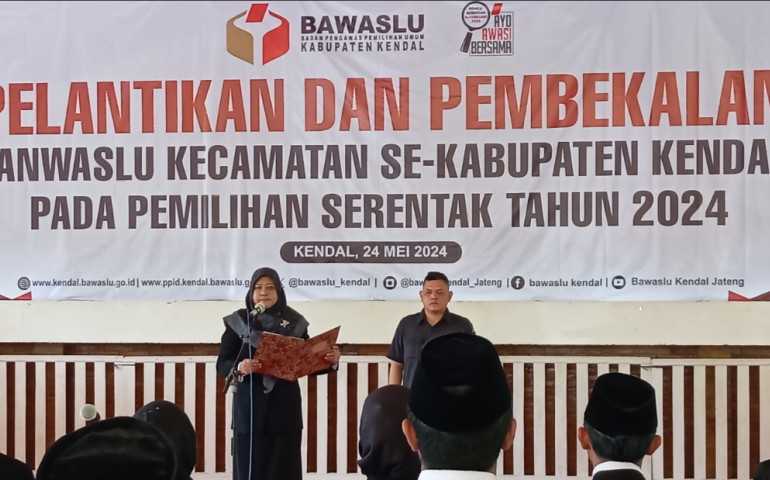 Jelang Pilkada 2024, Bawaslu Kendal Lantik 60 Panwascam