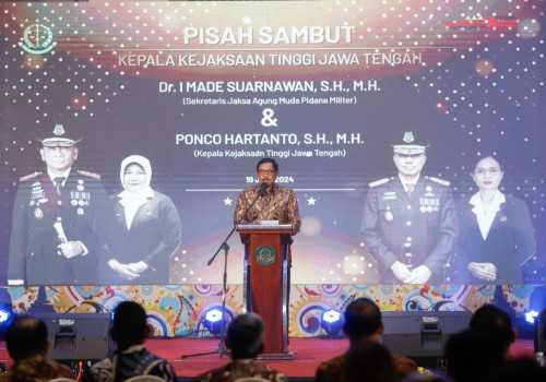Hadiri Pisah Sambut Kajati Jateng, Nana Sudjana : Pererat Kolaborasi Bawa Jateng Lebih Baik