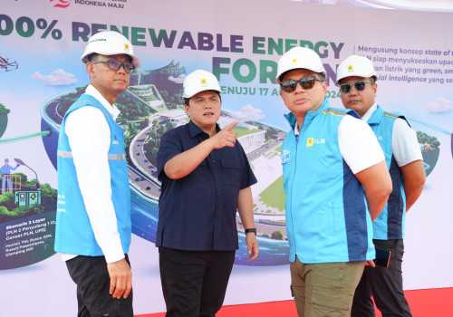 Tinjau PLTS PLN, Menteri BUMN Pastikan Peringatan HUT RI di IKN Gunakan Listrik Hijau