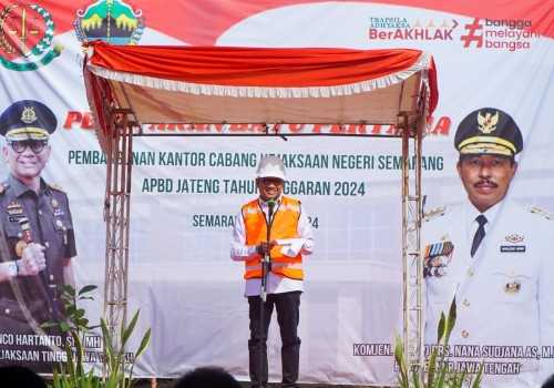 Kajati Ponco Lakukan Groundbreaking Relokasi Gedung Cabjari Semarang