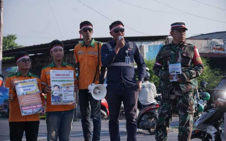 Sosialisasi Serentak KAI Daop 4 Semarang di Perlintasan Sebidang, Meningkatkan Kesadaran Masyarakat di Hari Kemerdekaan