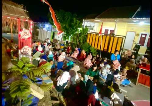 Warga Griya Rafada I The View Kendal Rayakan Malam Tirakat dan Sertijab Ketum Paguyuban Warga