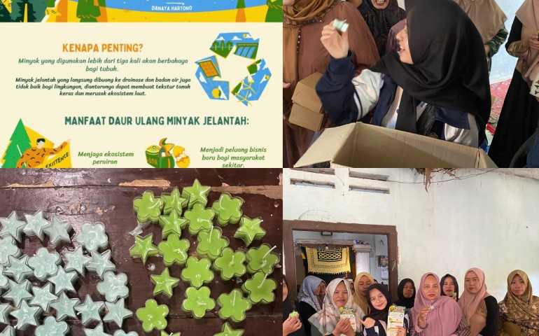 Mahasiswa KKN UNDIP Gelar Pelatihan Lilin Aromaterapi dari Minyak Jelantah di Desa Pajomblangan Pekalongan