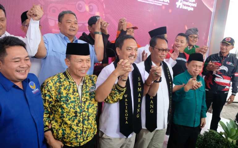 Diusung 9 Partai, Yoyok Sukawi dan Joko Santoso Daftar Pilkada Semarang 2024