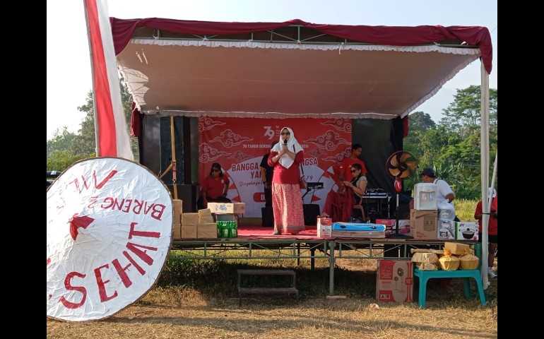 Peringati HUT RI ke-79, Desa Kliris Kendal Gelar Jalan Sehat, Senam Zumba, dan Sholawat Bersama
