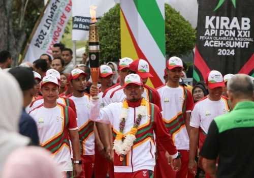 Kirab Obor Finis di Banda Aceh, PON XXI Siap Dibuka oleh Presiden