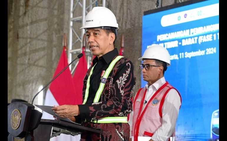 Canangkan Pembangunan MRT Jakarta Lin Timur-Barat Fase 1, Jokowi: Kita Ingin Perlebar Jangkauan Pembangunan