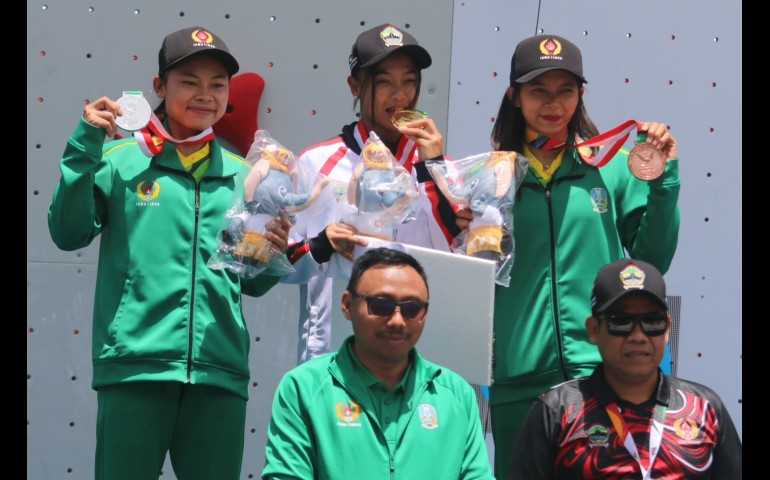PON XXI, Nafatika Astuti Tambah Perolehan Emas Panjat Tebing untuk Jateng
