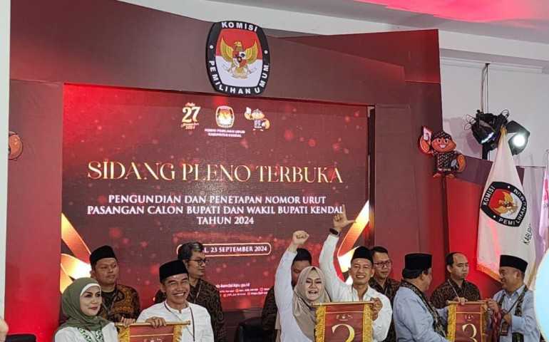 KPU Kendal Tetapkan Nomor Urut Cabup-Cawabup Kendal