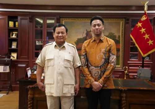 Media Sosial DPD Gerindra DIY Heboh dengan Unggahan Foto Mas Marrel Bersama Prabowo Subianto