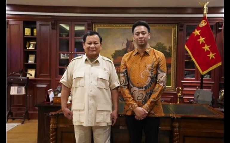 Media Sosial DPD Gerindra DIY Heboh dengan Unggahan Foto Mas Marrel Bersama Prabowo Subianto