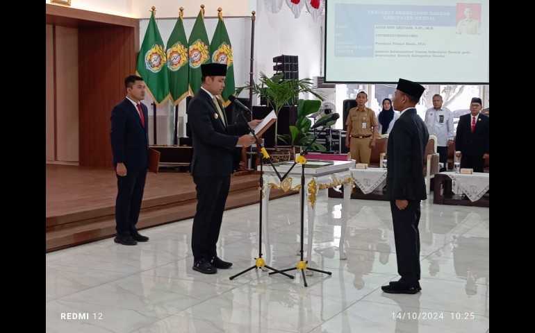 Pelantikan PJ Sekda Kendal, Bupati Dico Harapkan Kolaborasi dan Komunikasi yang Baik