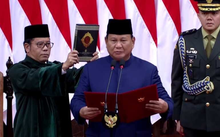 Prabowo dan Gibran Ambil Sumpah Jabatan, Resmi Pimpin Indonesia