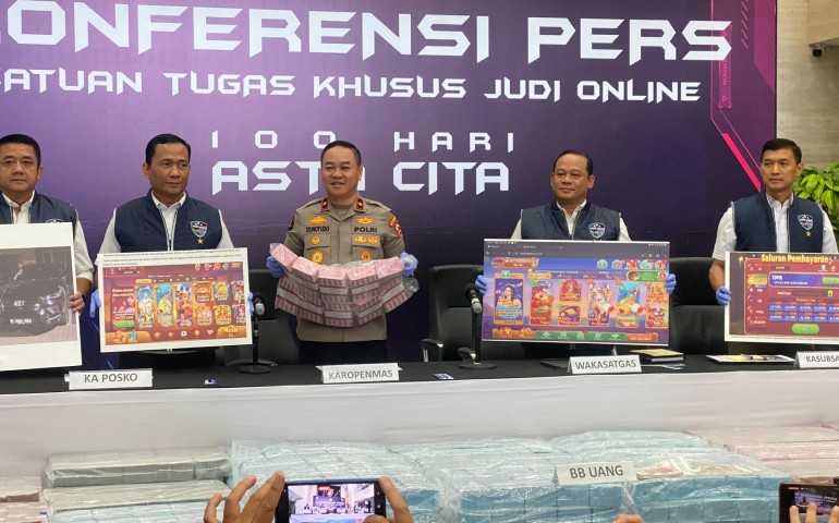 Aset Judi Online Dibekukan, Polri Amankan Rp70 Miliar dan Tiga Tersangka Baru