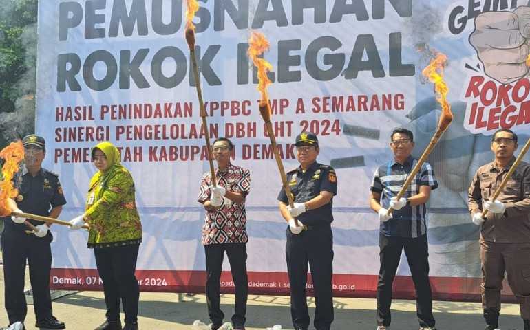 Bea Cukai Semarang Musnahkan Rokok Ilegal, Selamatkan Negara dari Potensi Kerugian 9,7 Miliar Rupiah
