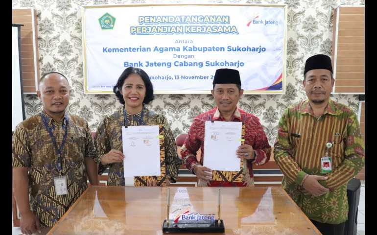 Bank Jateng Cabang Sukoharjo Jalin Kerjasama dengan Kementerian Agama Kabupaten Sukoharjo