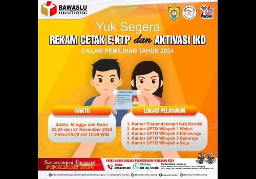 Bawaslu Kendal Ajak Pemilih Pemula Segera Rekam E-KTP, Jangan Sampai Hak Pilih Terabaikan