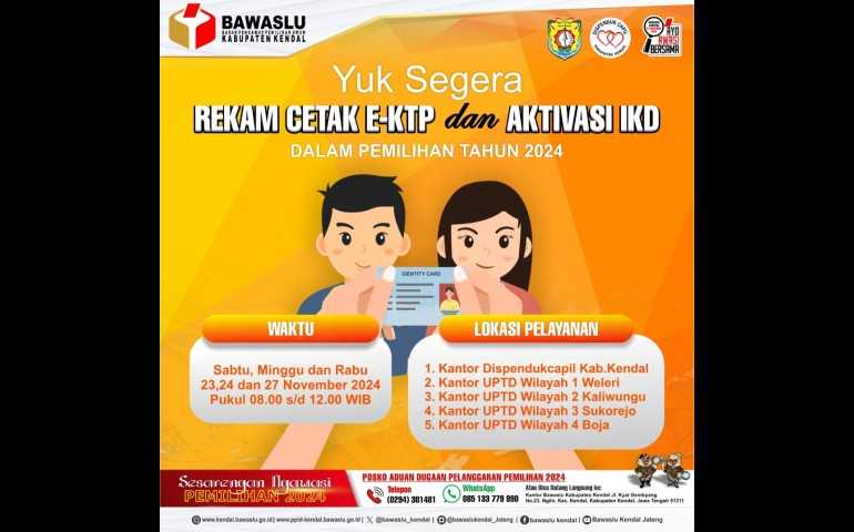 Bawaslu Kendal Ajak Pemilih Pemula Segera Rekam E-KTP, Jangan Sampai Hak Pilih Terabaikan