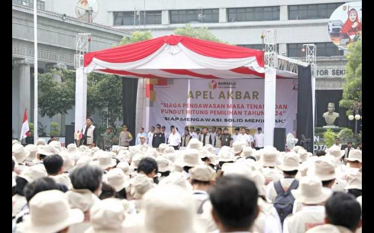 Gelar Apel Akbar, Pengawas Pemilu Siap Amankan Pilkada 2024 dengan Netralitas Penuh