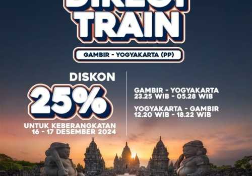 Diskon 25 Persen untuk Liburan Nataru, KAI Daop 1 Manjakan Penumpang ke Yogyakarta