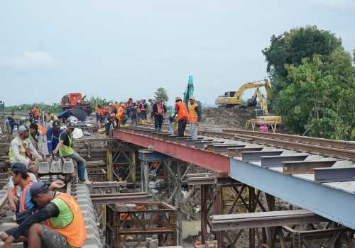 Update Pemulihan Jalur KA, KAI Daop 4 Semarang Terus Lakukan Masalah Stasiun Gubug-Karangjati