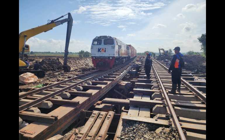 Normalisasi Jalur Rel Grobogan Rampung, Kereta Api Tak Lagi Terhambat