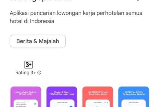 LokerHotelier.com Meluncurkan Aplikasi Lowongan Kerja Hotel, Resort, Villa, Restaurant & Spa : Loker Hotelier