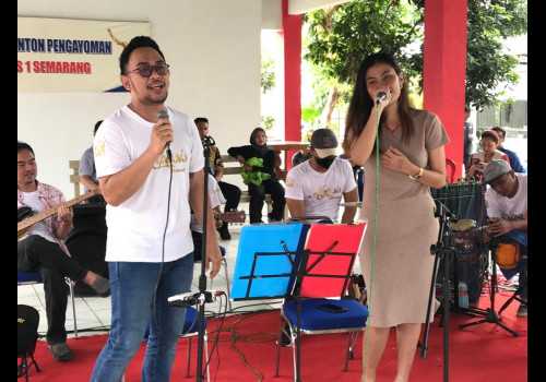 Hadirkan Alpasis Band, Lapas Semarang Hibur Pengunjung Keluarga Napi