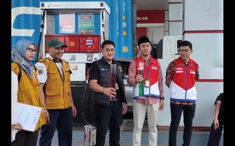 Cegah Kecurangan, Polrestabes Semarang Periksa Akurasi Meteran SPBU