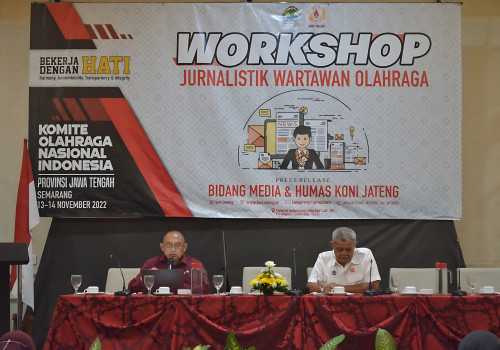 Workshop Jurnalistik, Koni Jateng Minta Wartawan Kritik Membangun untuk Motivasi Atlet