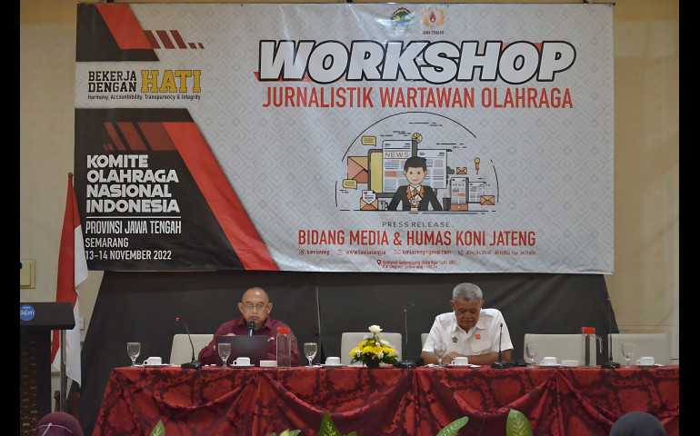 Workshop Jurnalistik, Koni Jateng Minta Wartawan Kritik Membangun untuk Motivasi Atlet