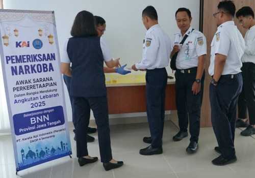 Zero Narkoba di Perkeretaapian! KAI Daop 4 Semarang Tes Urine Awak Kereta Jelang Lebaran