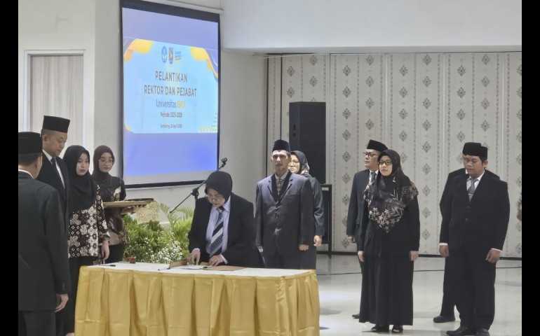 Resmi Jabat Rektor Pertama Universitas BPD, Ini Misi Besar Prof Dr Sri Tutie Rahayu MSi