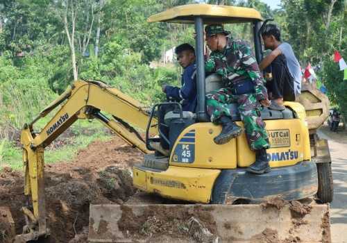 TMMD Semarang Maksimalkan Alat Berat, Talud di Pakintelan Kokoh Lebih Cepat