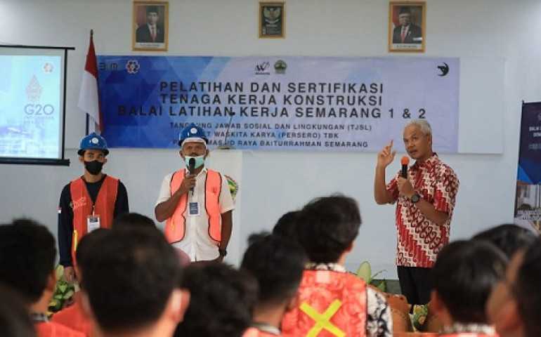 Konstruksi Buruk, Ganjar: Dorong Pelatihan Kepada Tenaga Kerja