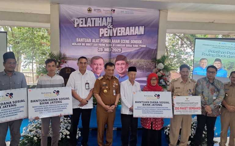 Bank Jateng Dorong Pemanfaatan Enceng Gondok di Rawa Pening Lewat CSR