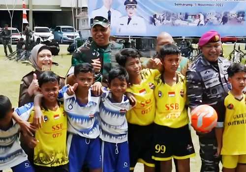 Peduli Anak Rusunawa, Dandim 0733 Kota Semarang Dirikan Sekolah Sepakbola