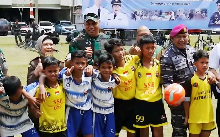 Peduli Anak Rusunawa, Dandim 0733 Kota Semarang Dirikan Sekolah Sepakbola