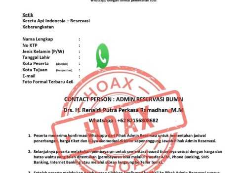 KAI Daop 1 Jakarta: Waspada Undangan Palsu, Rekrutmen Hanya di rekrutmen.kai.id